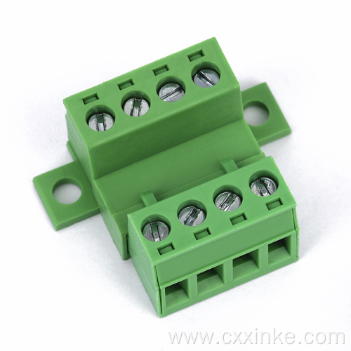 AWG 24 to 12 cable Screw type panel mounted pluggable male and female terminal block